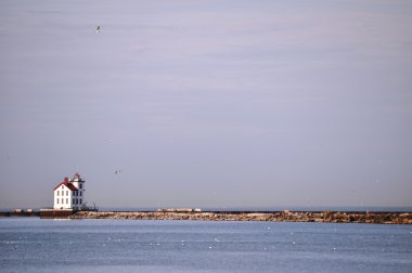 Lighthouse on Lake Erie clipart