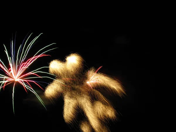 Lindos fogos de artifício ... — Fotografia de Stock