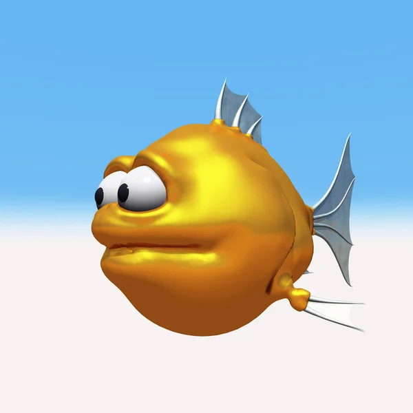 Странная золотая рыбка — стоковое фото