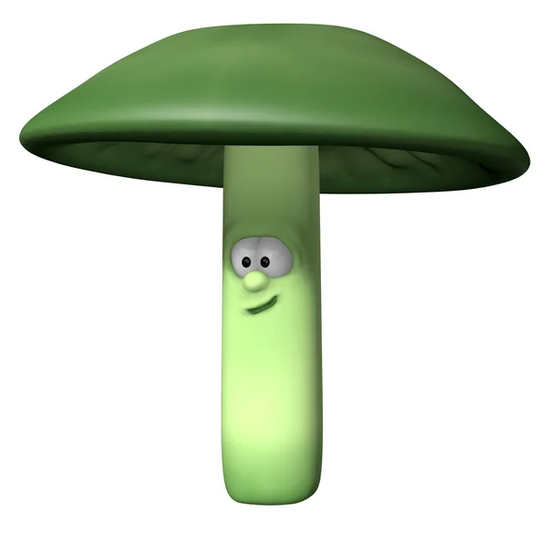 Zelená houba — Stock fotografie