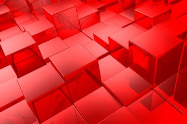 Red cubes clipart