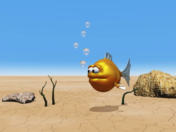 Zabawny złota rybka — Zdjęcie stockowe