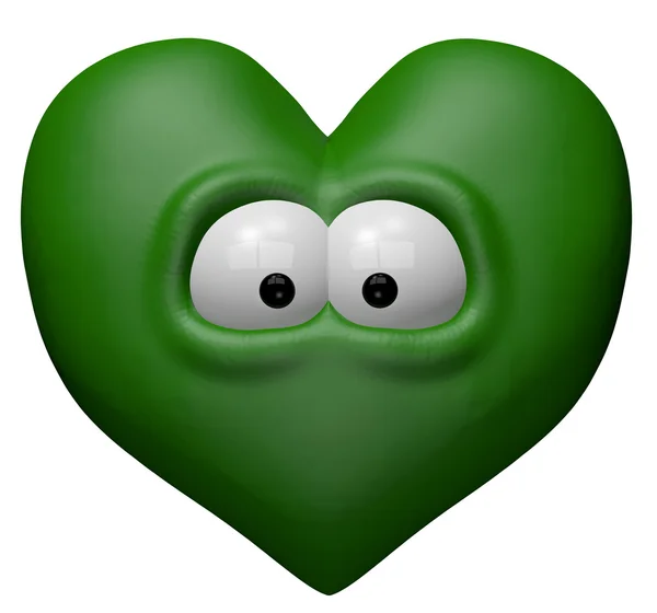 Зеленое сердце — стоковое фото
