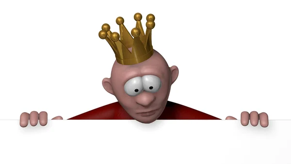 Kral boş işareti ile — Stok fotoğraf
