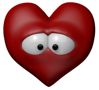 Sad red heart clipart