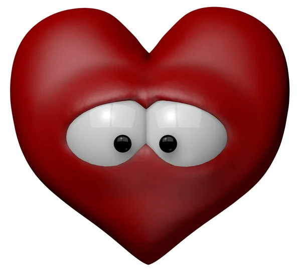 Грустное красное сердце — стоковое фото