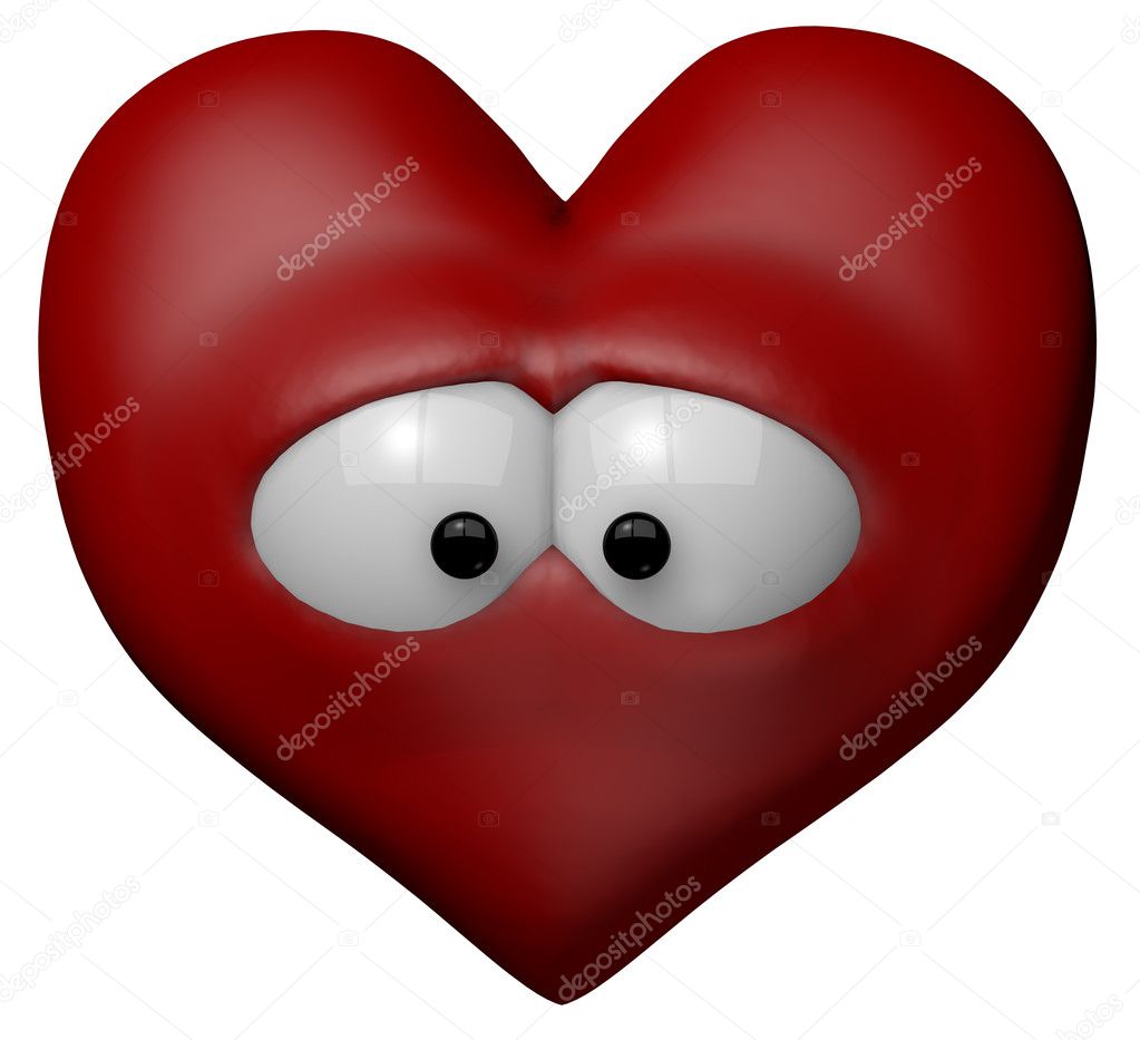 Sad red heart
