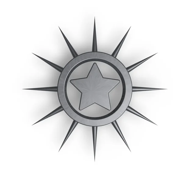 Estrela metálica — Fotografia de Stock