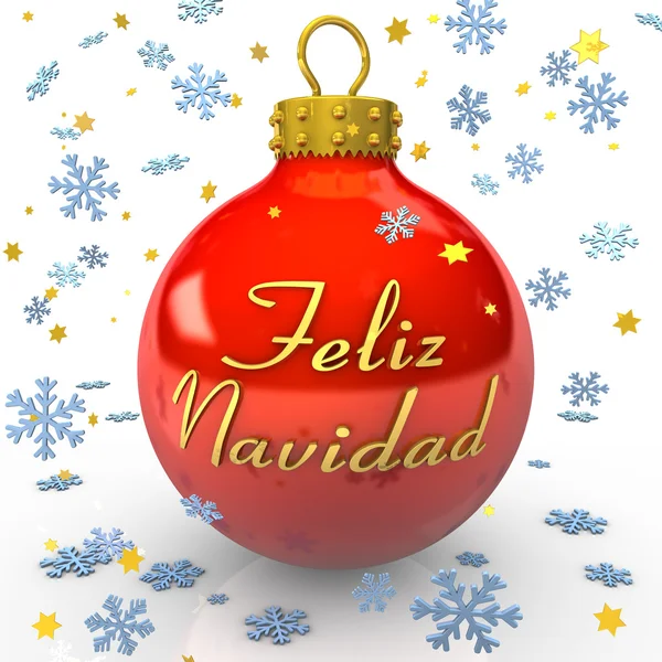 stock image Christmas Tree Bauble - Feliz Navidad