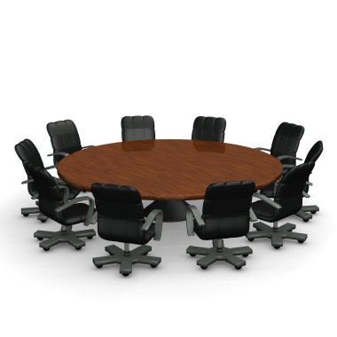 Round Conference Table clipart