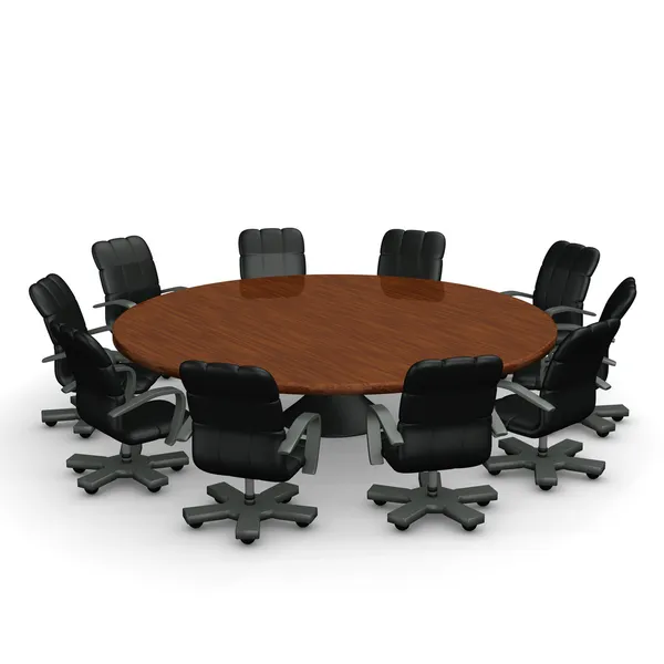 Round Conference Table — Stock Photo, Image
