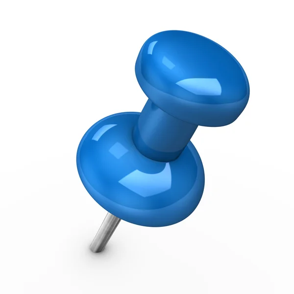 Thumbtack azul — Fotografia de Stock