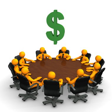 Dollar Conference Table clipart