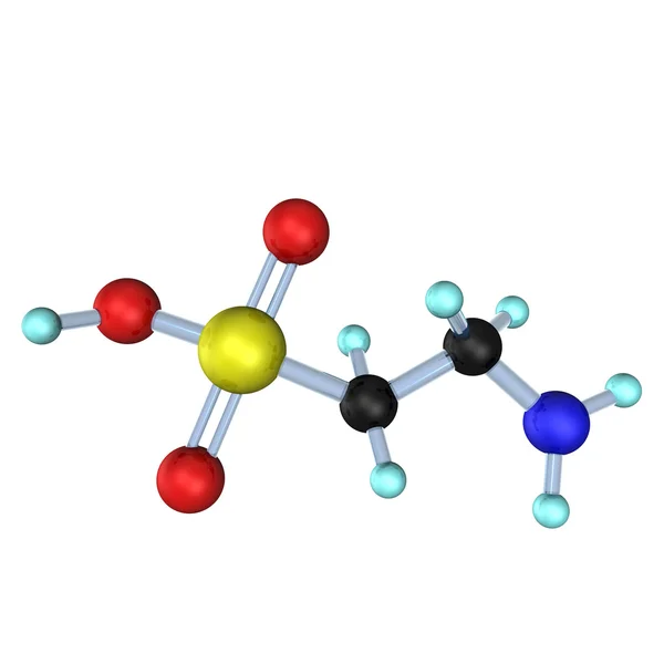 牛磺酸的分子 — 图库照片