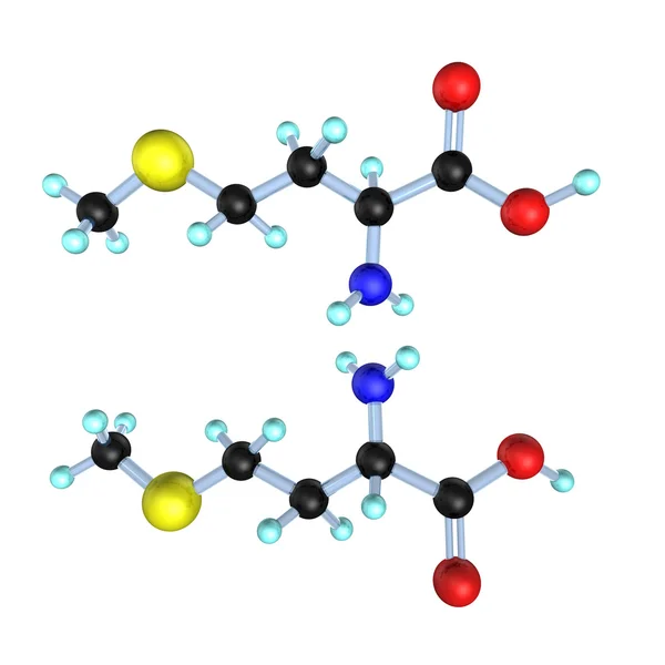 Molecule Methionine L and D — Stock Photo, Image
