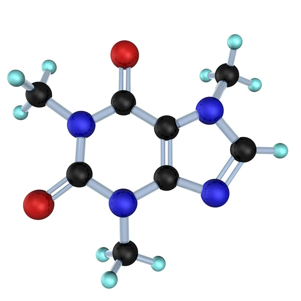 Molecule Caffeine — Stock Photo, Image