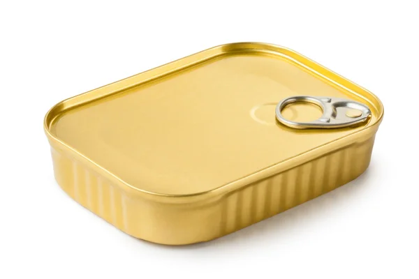 Rectangular can with key — Stock Photo, Image