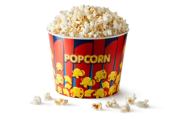 Big bucket of popcorn — Stock Photo, Image