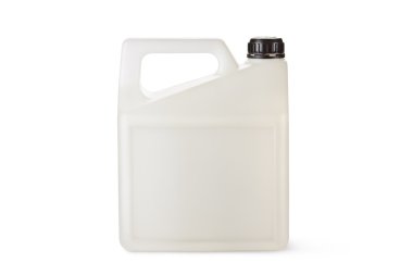 White plastic canister for household chemicals clipart