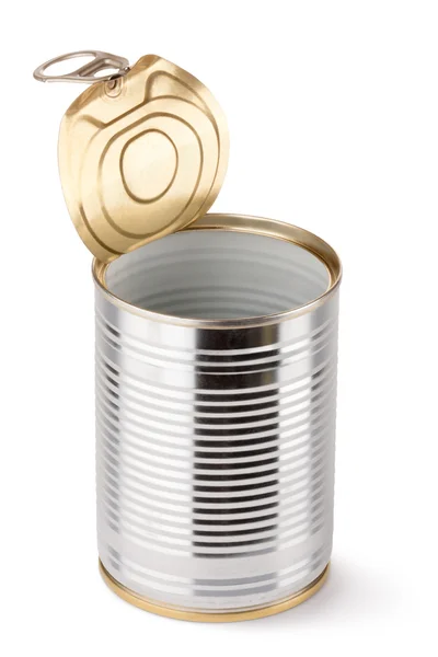 Empty opened tin — Stock Photo, Image