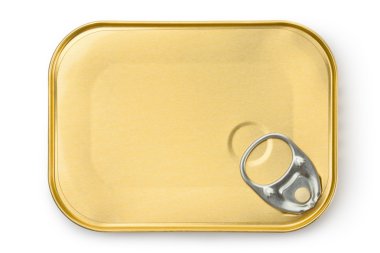 Rectangular tin with ring pull clipart