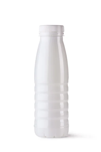 Butelki z tworzyw sztucznych, na pokarmy mleczne — Zdjęcie stockowe