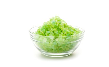 Sea green color salt in glasses clipart