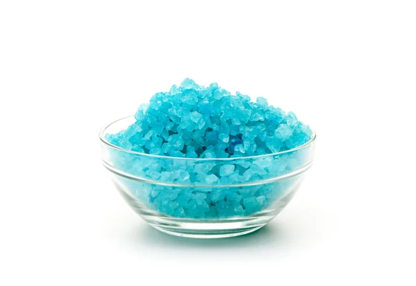 stock image Sea blue color salt in glasses