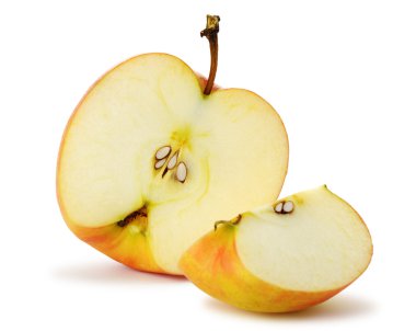 The cut apple clipart