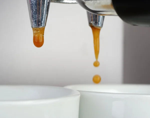 Kahvinkeitin espresso. Kahvin valmistusprosessi — kuvapankkivalokuva