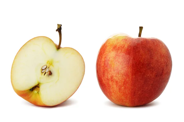 The cut and whole apple — Stock Photo, Image