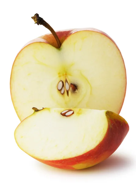 Der geschnittene Apfel — Stockfoto