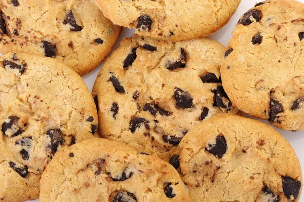 Chocolate chip cookies bakgrund — Stockfoto