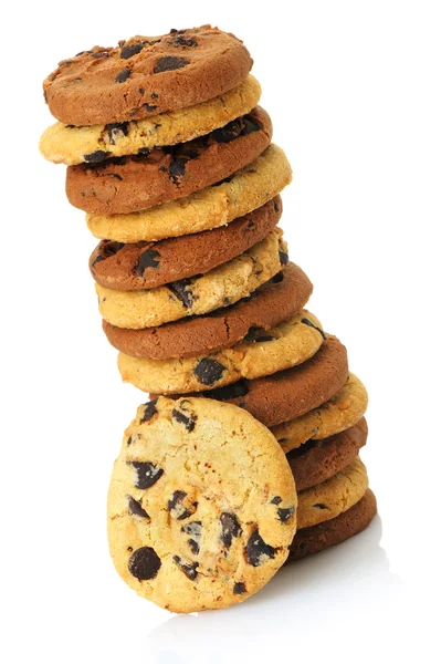 En stack av chocolate chip cookies — Stockfoto