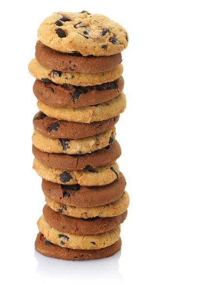 Uma pilha de biscoitos de chocolate — Fotografia de Stock
