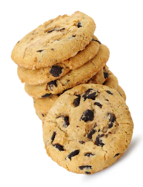 En stack av chocolate chip cookies — Stockfoto