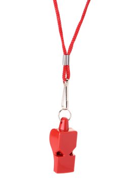 Sports whistle with a lace clipart