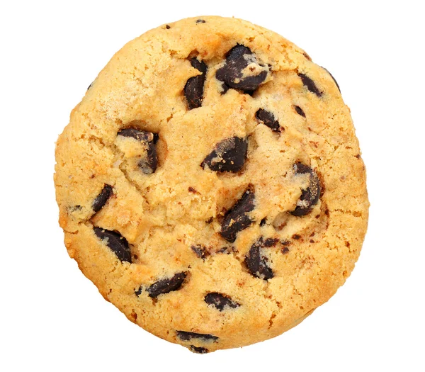 Τα μπισκότα τσιπ σοκολάτας που απομονώνονται σε λευκό φόντο. — Φωτογραφία Αρχείου