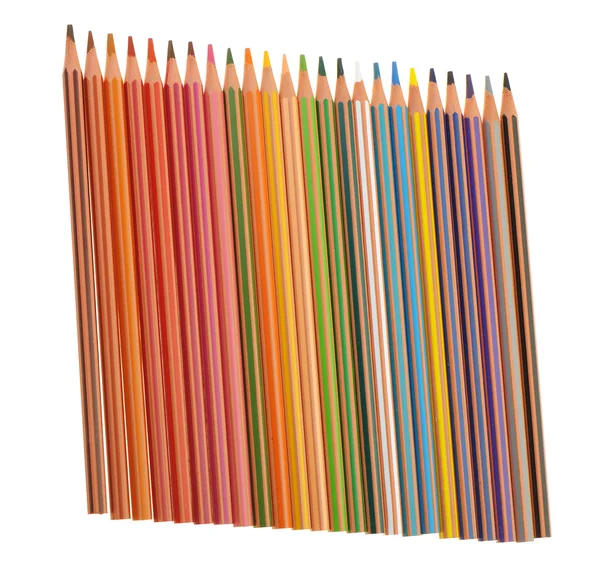 Set van kunststof kleur potloden — Stockfoto