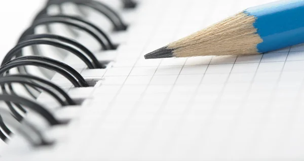 Anteckningsbok och penna. Foto närbild — Stockfoto