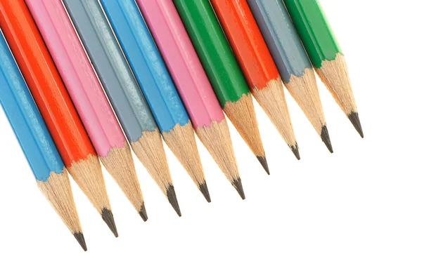 Zestaw ołówków w innym kolorze — Zdjęcie stockowe