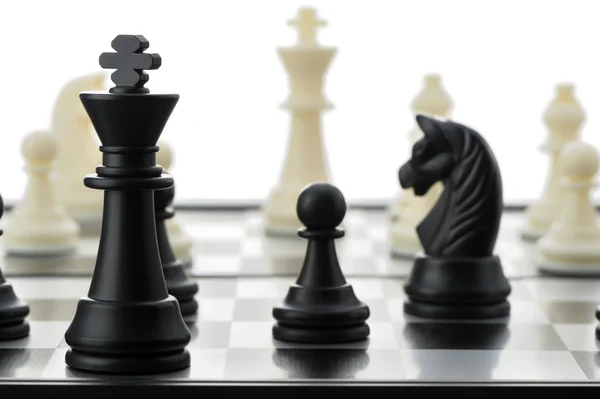 El rey del ajedrez negro — Foto de Stock