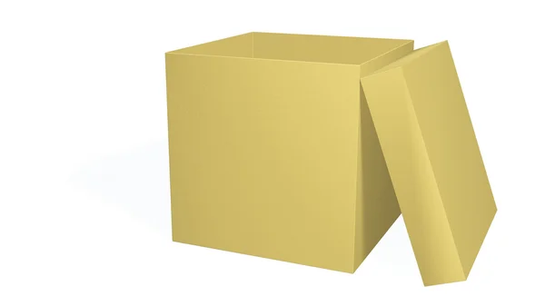 Caixas vazias com uma capa aberta — Fotografia de Stock
