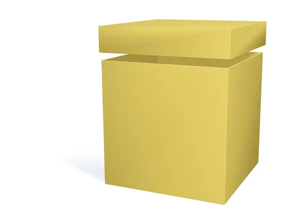 Caixas vazias com uma capa aberta — Fotografia de Stock