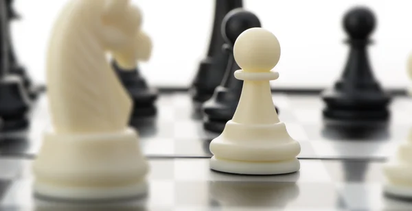 Pedone bianco degli scacchi — Foto Stock