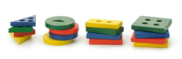 Set of logic wooden toys — Stock Photo, Image