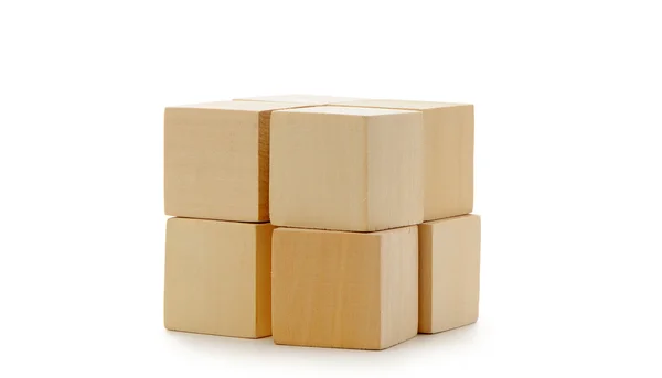 Блок з дерев'яних кубиків — стокове фото