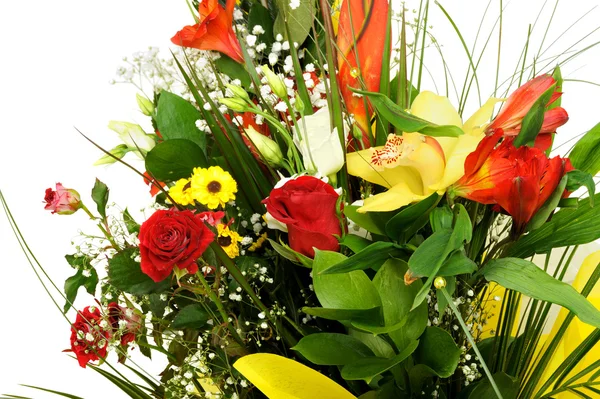 Feestelijk boeket van verschillende bloemen — Stockfoto