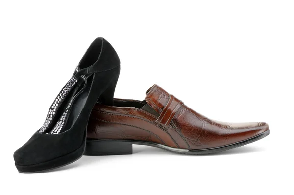 Female and man's shoe — Stock Photo, Image