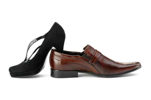 Female and man's shoe — Stock Photo, Image